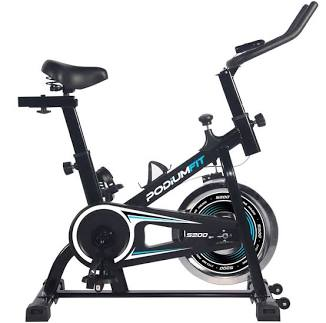 Bicicleta de spinning PodiumFit S200 para treinos intensos