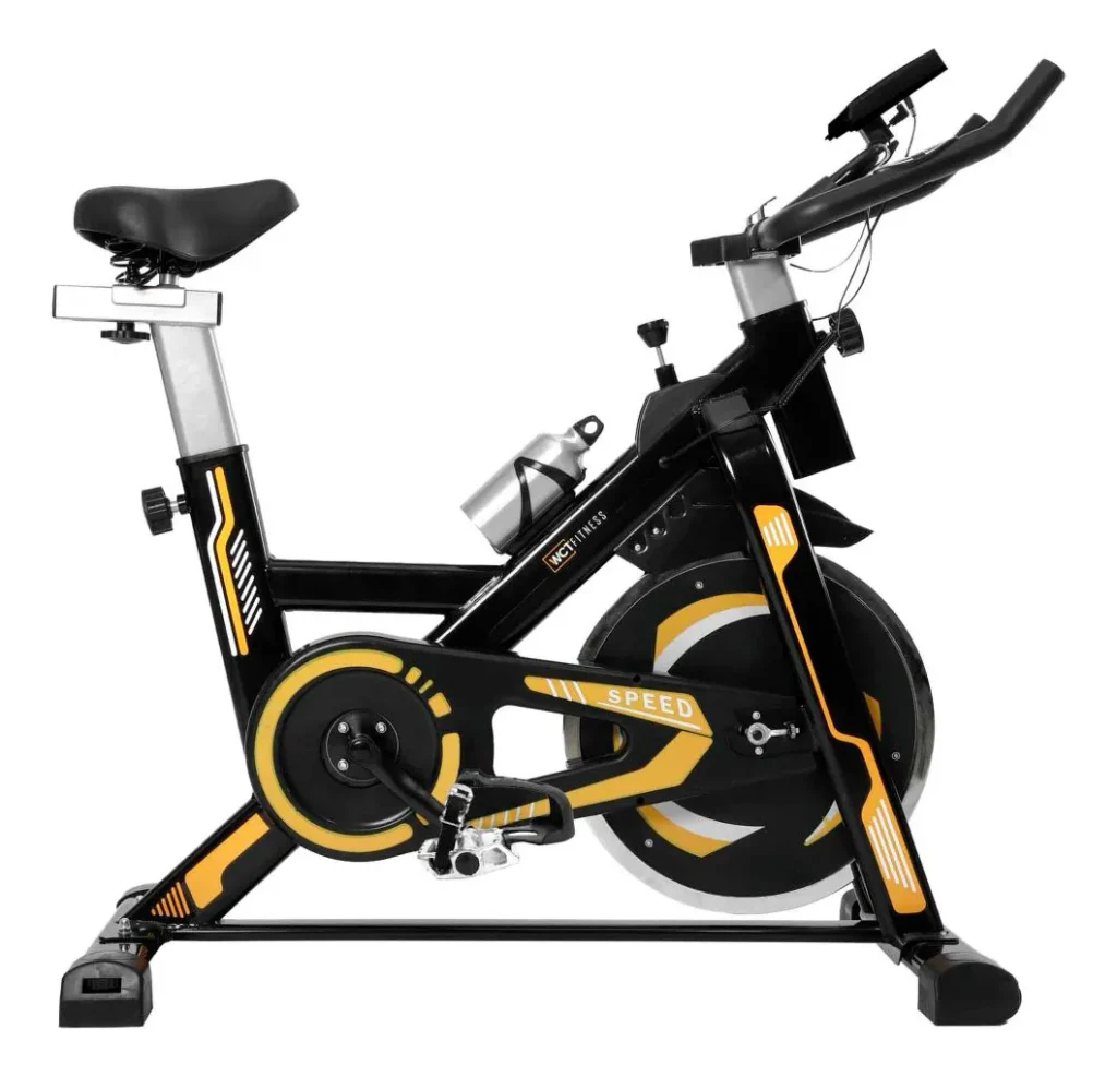 A WCT Fitness possui diferentes modelos de bicicletas de spinning, e a versão com roda de inércia de 13 kg chama atenção pelas características apresentadas pelo fabricante.